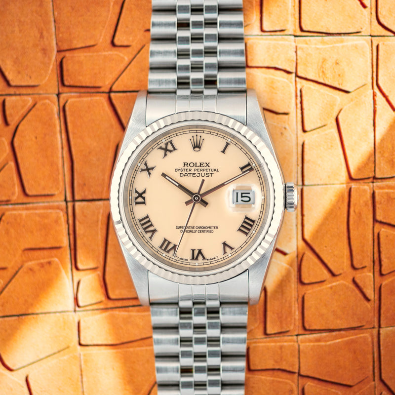 1991 Rolex Oyster Perpetual Datejust "Cream" Roman Dial 16234