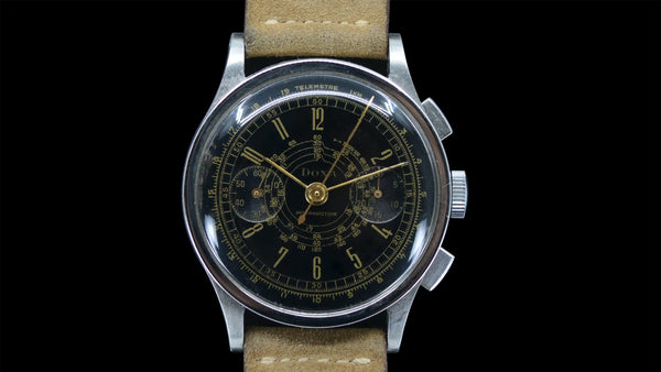 1940s Doxa "Art Deco" Oversize Gilt Chronograph