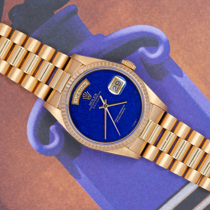 1990 Rolex Oyster Perpetual Day-Date "Lapis Lazuli" 18238