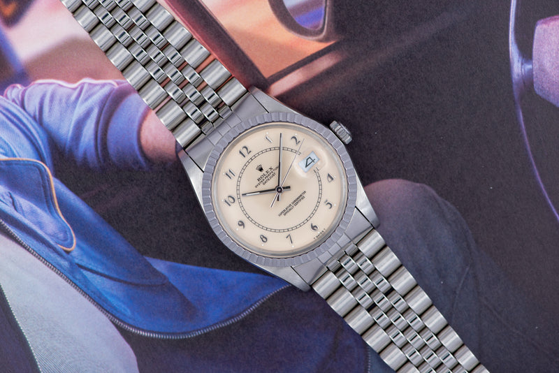 1988 Rolex Datejust "Bolier Gauge" Cream Dial 16030 with Papers