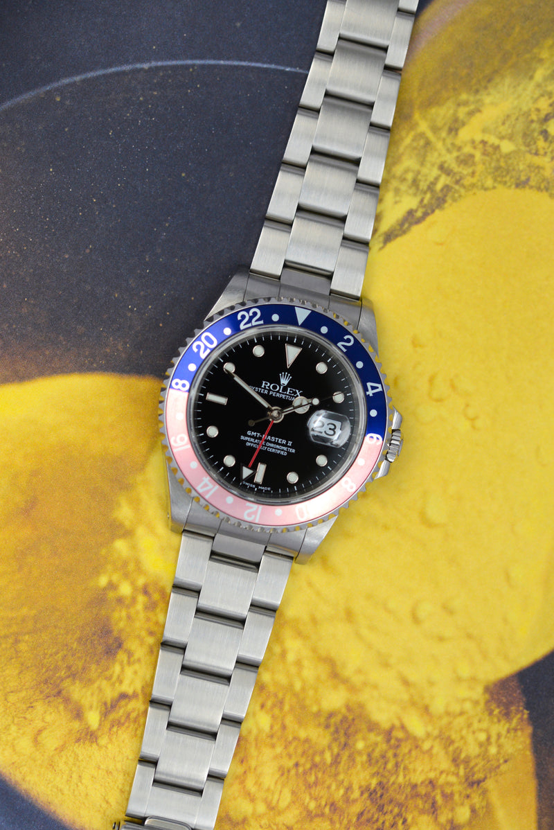 1998 Rolex GMT Master II 16710 Faded Pepsi Insert with papers