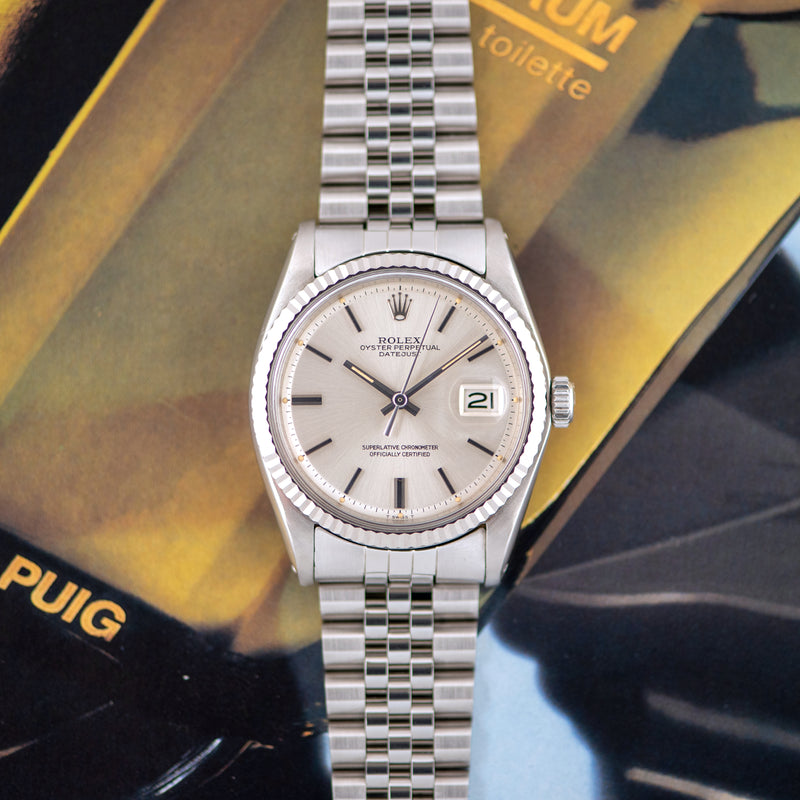 1977 Rolex Oyster Perpetual Datejust Silver Step Dial 1601