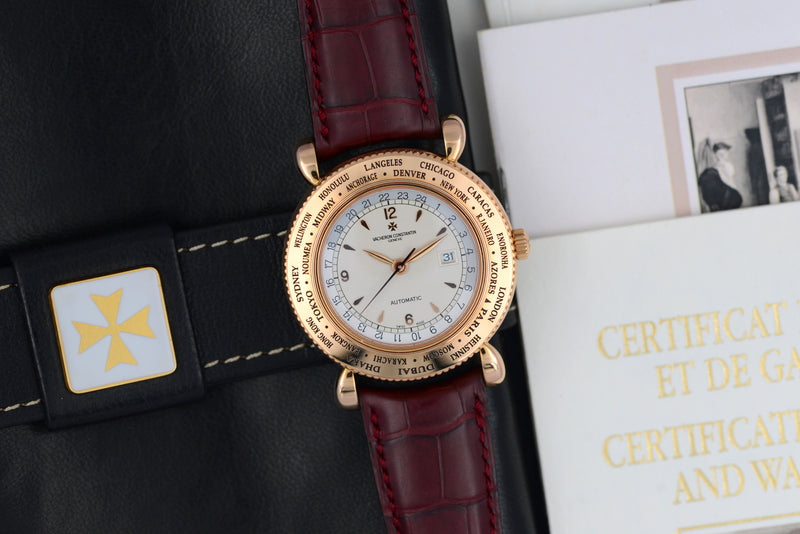 Full Set 2002 Vacheron Constantin World Time "Evasion" 18k Rose Gold 48250 Limited Edition of 100 timepieces