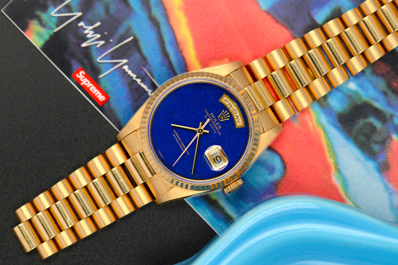 1990 Rolex Oyster Perpetual Day-Date "Lapis Lazuli" 18238
