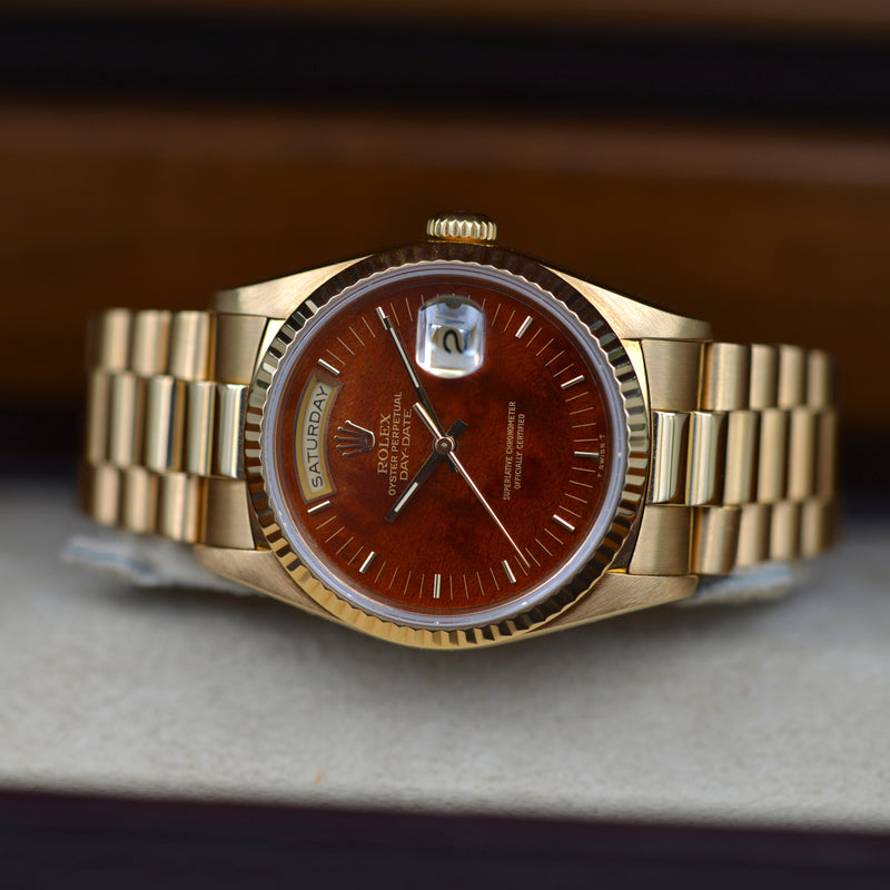1989 Rolex Oyster Perpetual Day-Date "Wood Dial" 18238
