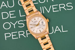 1971 Rolex Oyster Perpetual Datejust "Step" dial 18K Yellow Gold 1601