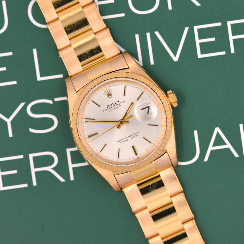 1971 Rolex Oyster Perpetual Datejust "Step" dial 18K Yellow Gold 1601
