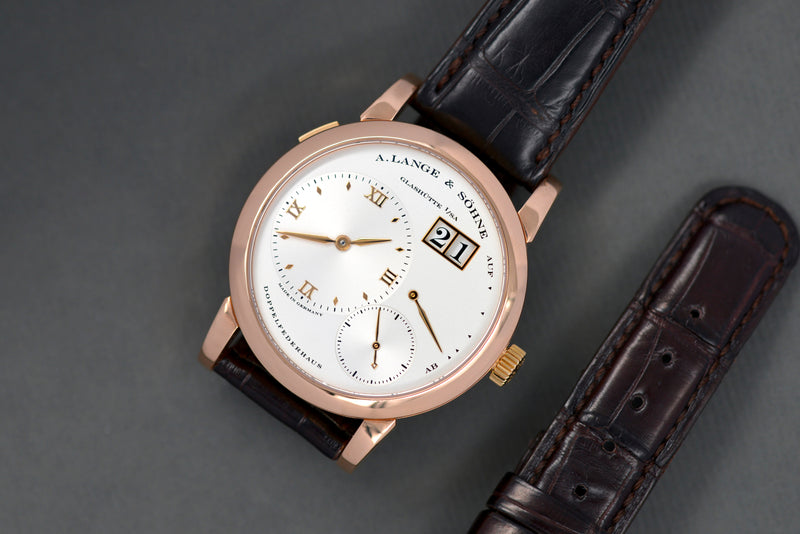 2000s A. Lange & Söhne Lange 1 in Rose Gold 101.032 with extract of archives