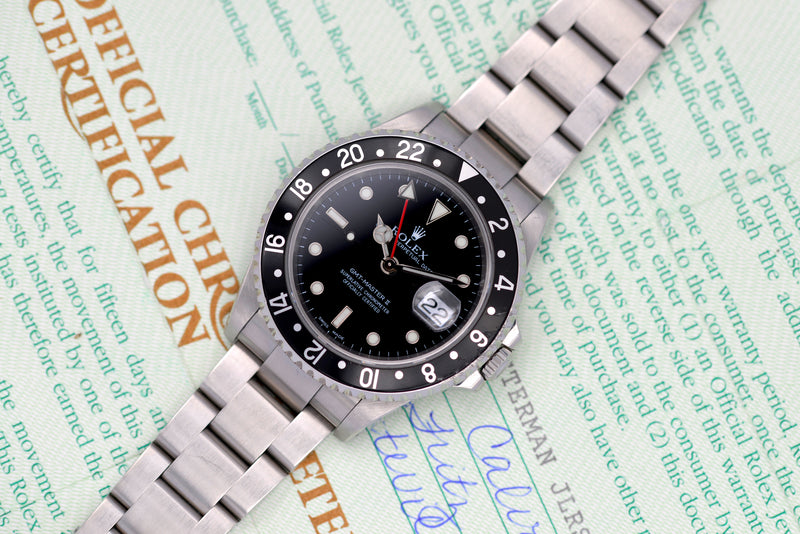 2001 Rolex GMT Master II 16710 with papers