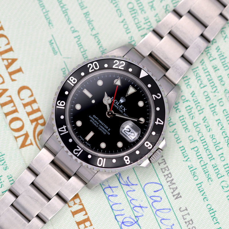 2001 Rolex GMT Master II 16710 with papers