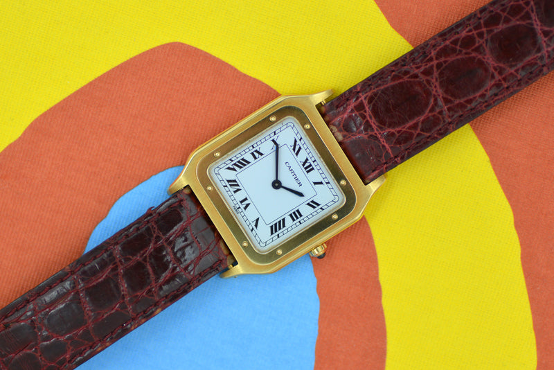 1990s Cartier Santos Dumont Ultra Thin "Paris" dial 1575