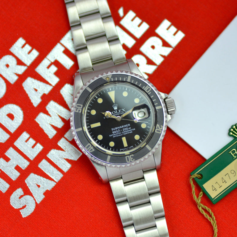 1976 Rolex Oyster Perpetual Submariner 1680 with box, service paper and tag